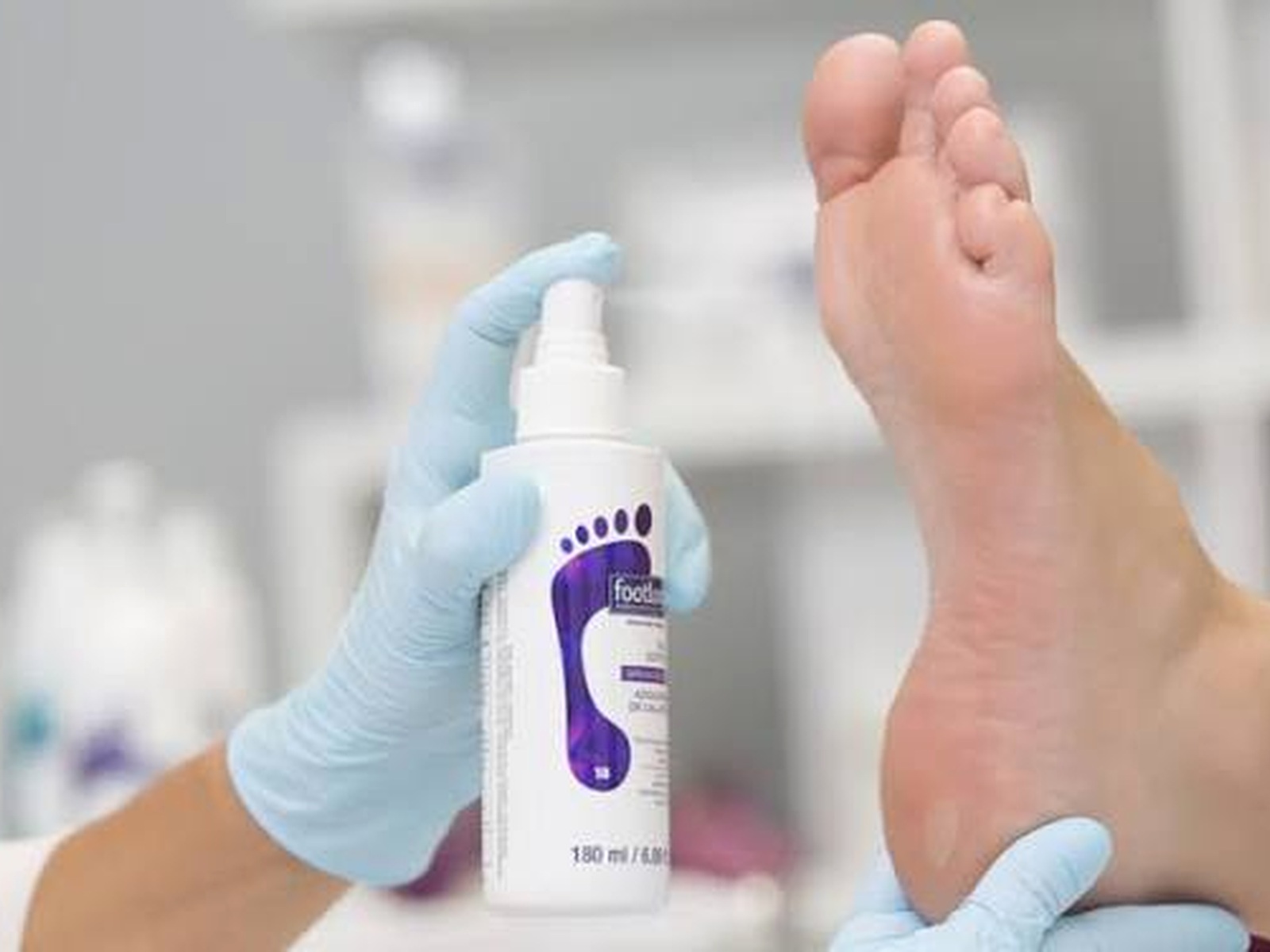 Footlogix professional foot treatment being applied