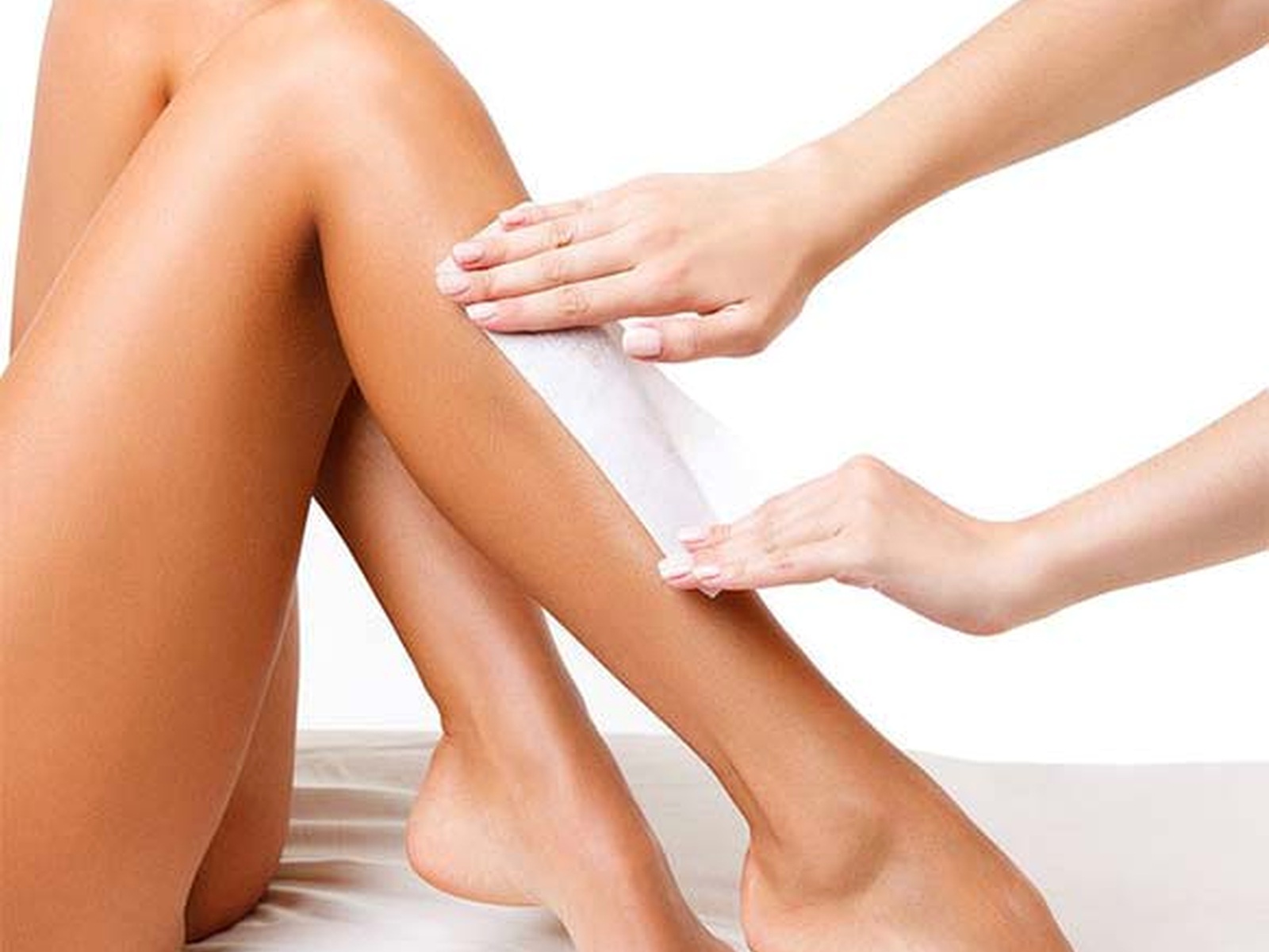 Smooth legs following professional waxing